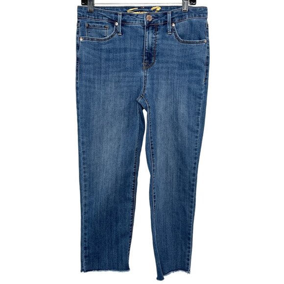 Seven7 Jeans Women’s 6 Tower Straight Crop Blue Stretch Denim - Picture 1 of 12